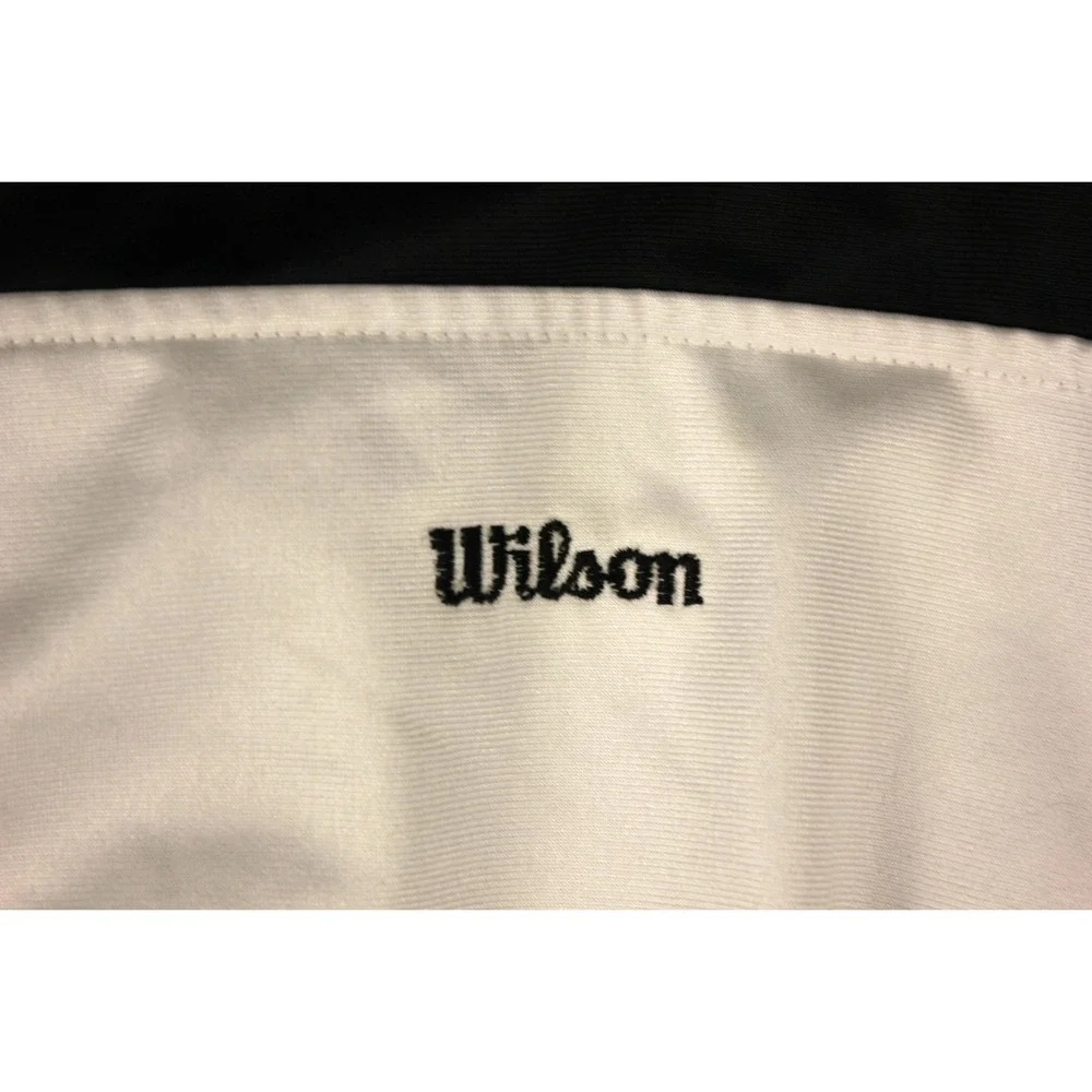 Vintage Wilson Tennis Warm-Up Jacket Mens M White Black Red Full‎ Zip Retro